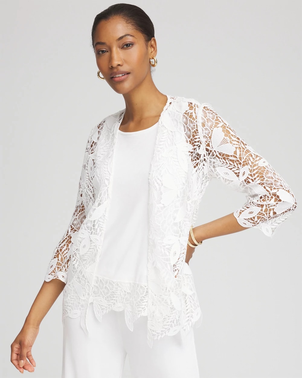 Travelers™ Collection Lace Jacket | Chico's Travelers™ Collection Lace Jacket | Chico's